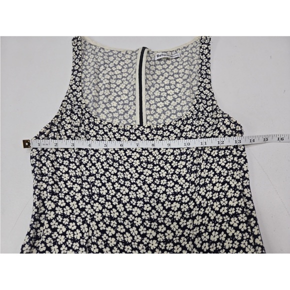 Reformation Noha Floral Print Slit Mini Tank Dress Size 6 Womens - Picture 6 of 7